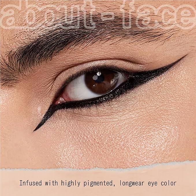 about-face Matte Fluid Eye Paint Art of Darkness – High-Pigment Liquid Eyeshadow, Long-Lasting, No-Budge Matte Finish, Vegan & Cruelty-Free (Matte Black)
