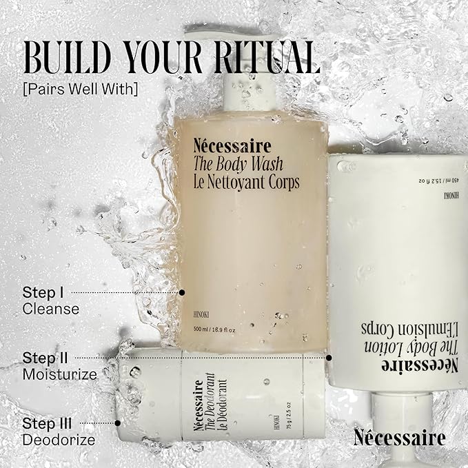 Nécessaire The Deodorant Hinoki | Natural Aluminum Free Deodorant For Women & Men. Extra Strength Treatment with Mandelic Acid. Free of Baking Soda, Ozokerite & Parabens (75 g/2.5 oz)