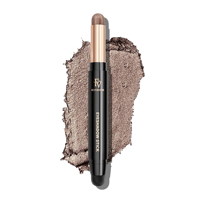 FV Cream Shimmer Eyeshadow Stick，Long Lasting & Waterproof, Multi-Use & High Pigment Eyeshadow Makeup Stick, Golden Shimmer
