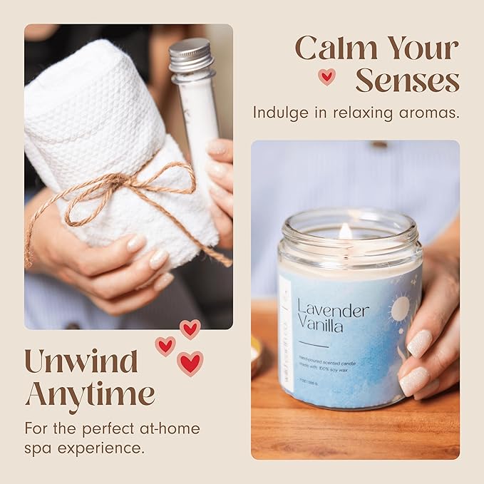 Unboxme Gifts Set For Women - Self Care Assortment Gift Box | Relaxation Gift Collection Box For Self Care | Ideal Gift With Mug, Candle, Bath Bombs & Bar Soap