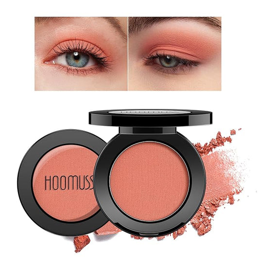 Single Salmon Eyeshadow Matte Handmade Pressed Eyeshadow Palette Long Lasting With No Creasing Pigmented Red Eye Shadow (Salmon)