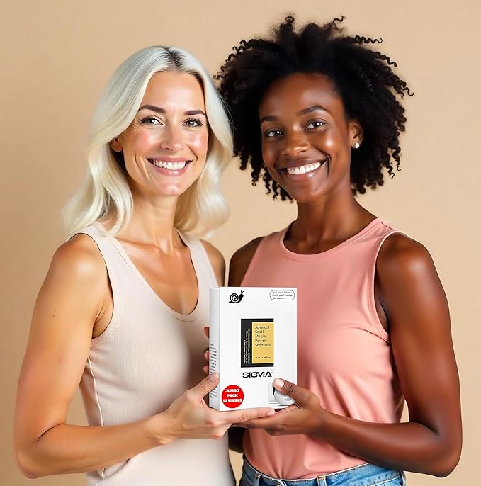 $1.79 Each - Snail Mucin Face Masks 12 Pack Korean Skincare - Deep Moisturizing Sheet Masks for Dry Sensitive Skin - Hydrating Face Mask No Parabens Sulfates - Cruelty Free Never Tested Animals