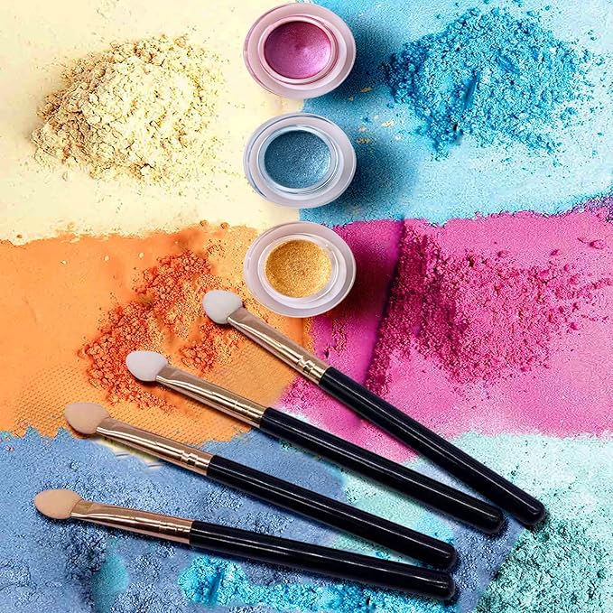 Makeup Brushes Set for Women Professional,UorPoto 10Pcs Sponge Eyeshadow Brush Sets Applicator Double Sided reusable