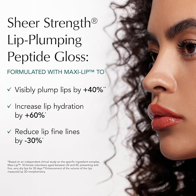 Thrive Causemetics Sheer Strength Lip Plumping Peptide Gloss, Lip Plumper with Vitamin E, Peptides, Plumps, Smooths & Hydrates Lips, High Shine, Vegan & Cruelty Free, Imani (Neutral Toffee)