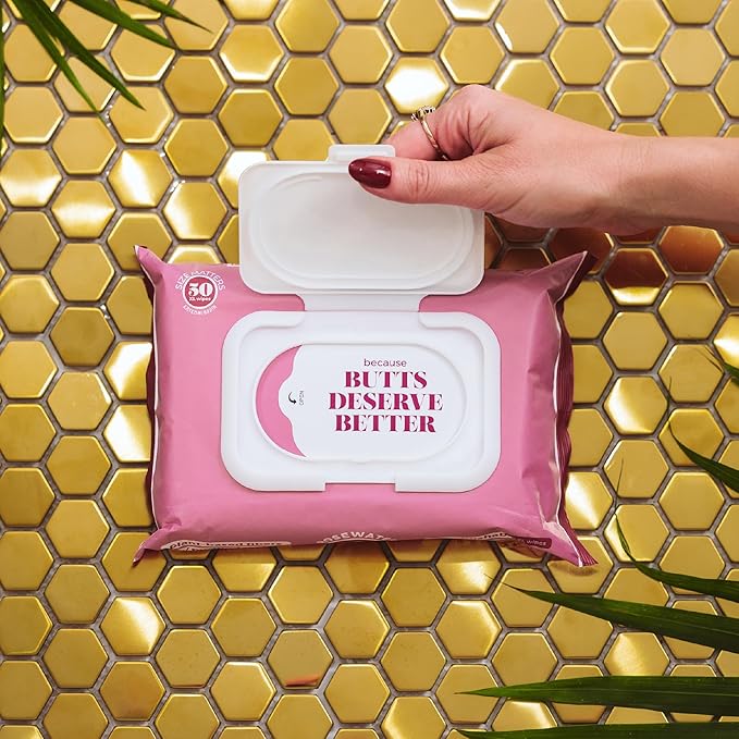 goodwipes Flushable Butt Wipes - Vitamin E & Aloe - Sewer & Septic Safe - Extra Large Adult Wet Wipes For Women & Men - Bathroom Essentials - Rosewater, 418 Count (8 Packs + 1 Travel)