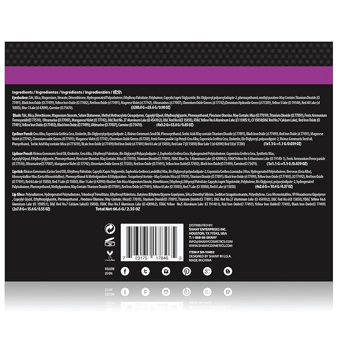 SHANY Carry All Make up Train Case with Pro Makeup Set, Beauty Brushes, Lipsticks, Eye Shadows, Blushes, Powders, and more - Reusable Cosmetics Storage Organizer - Premium Gift Packaging - Silver