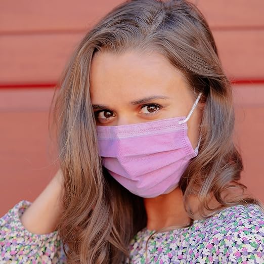 Cranberry USA C2700SP Cosmo Earloop Face Mask, Disposable, Purple (Pack of 50)