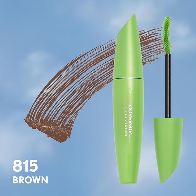 COVERGIRL Clump Crusher Mascara, 20X More Volume, Double Sided Brush, Long-Lasting Wear - 815 Brown (Pack of 1)