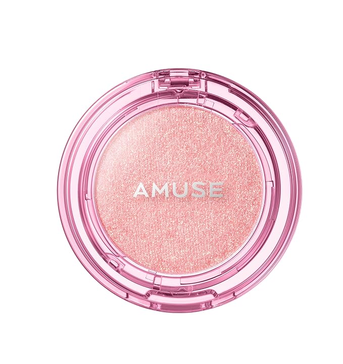 Amuse SEOUL Face Diamond Pink Diamond Highlighter | High Glossy Face Illuminator Powder, Highlighter Makeup, Shimmer Glow, Rose & Gold Glow Illuminator, Cruelty-Free & Vegan (4.7g)