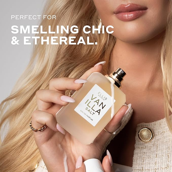 Ellis Brooklyn VANILLA SALT Eau de Parfum Travel Spray 0.33oz / 10ml - Gourmand Vanilla Perfume with Sea Salt, Luminous Musk, and Jasmine- Clean, Vegan, Cruelty-Free, Long Lasting Perfumes for Women