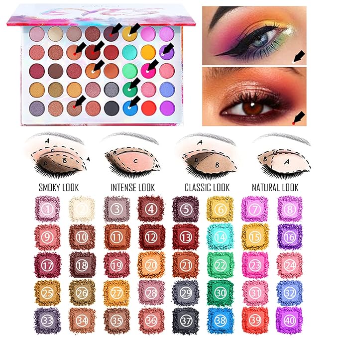 FantasyDay All-in-one Holiday Make up Gift Set | Makeup Kit for Women Full Kit Essential Starter Bundle Include Eyeshadow Palette Lipstick Blush Foundation Concealer Face Powder Mascara Lipgloss Brush