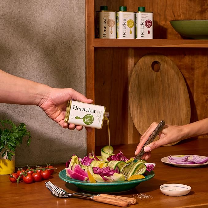 Heraclea - Rosemary Infused - Extra Virgin Olive Oil - Organic Olive Oil - Extra Virgin - Cold Pressed - Polyphenol Rich EVOO - 5.9oz Bottle