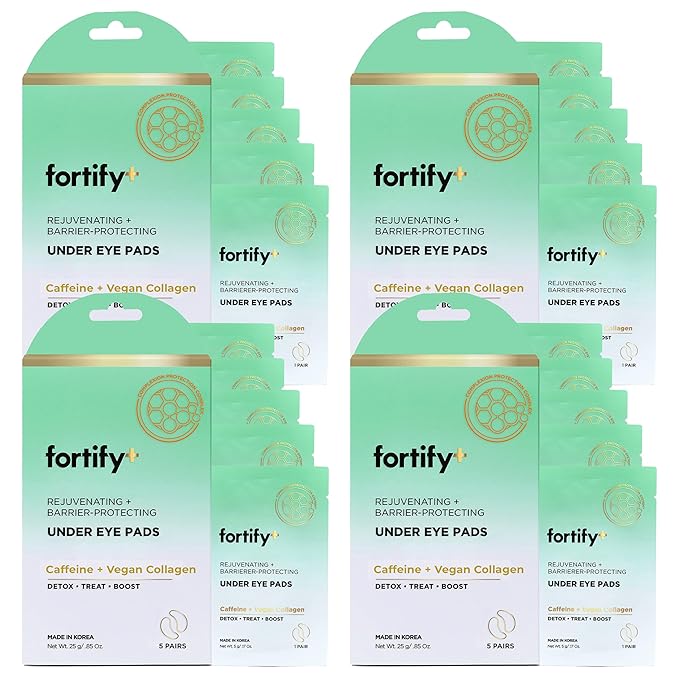 Under Eye Patches For Puffy Eyes and Dark Circles - Caffeine, Collagen & Zeolite - 3-in-1: Detox, Treat, Boost - Dermatologist Tested, Anti-Aging, Anti wrinkle Patches- 20 Pairs