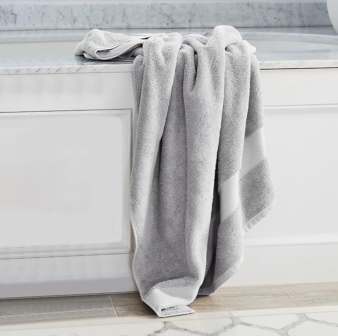 Delara Organic Cotton Luxuriously Plush Bath Towel Pack of 4 | GOTS & OEKO-TEX Certified | Premium Hotel Quality Towels | Feather Touch Technology|650 GSM Long Staple|Soft, Quick Dry & Ultra-Absorbent