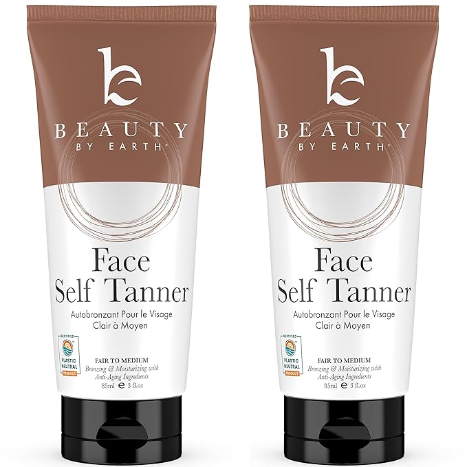 USA Made with Natural & Organic Ingredients Face Tanner - Face Self Tanning Lotion, Non Toxic Self Tanner for Face, Gradual Tan Lotion, Sunless Moisturizer for Fake Tan for Women & Men