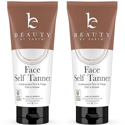 USA Made with Natural & Organic Ingredients Face Tanner - Face Self Tanning Lotion, Non Toxic Self Tanner for Face, Gradual Tan Lotion, Sunless Moisturizer for Fake Tan for Women & Men