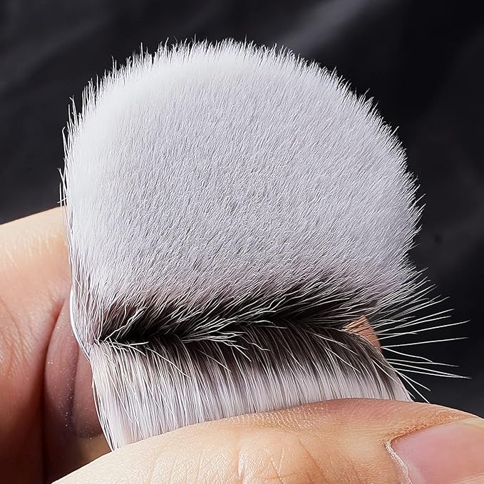 Large Makeup Brushes Double Ended Foundation Brush & Concealer Brush, Flat Top Kabuki Foundation Brush for Liquid, Cream, Blending, Buffing, Concealer, Dual Sided Make Up Brushes