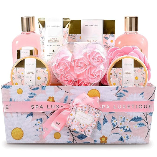 Spa Gift Baskets for Women, Spa Luxetique Bath Gift Set, 12pcs Relaxing Home Spa Kit for Women with Shower Gel, Bath Salt, Essential oil, Body Lotion, Hand Cream, Christmas Gifts for Mom