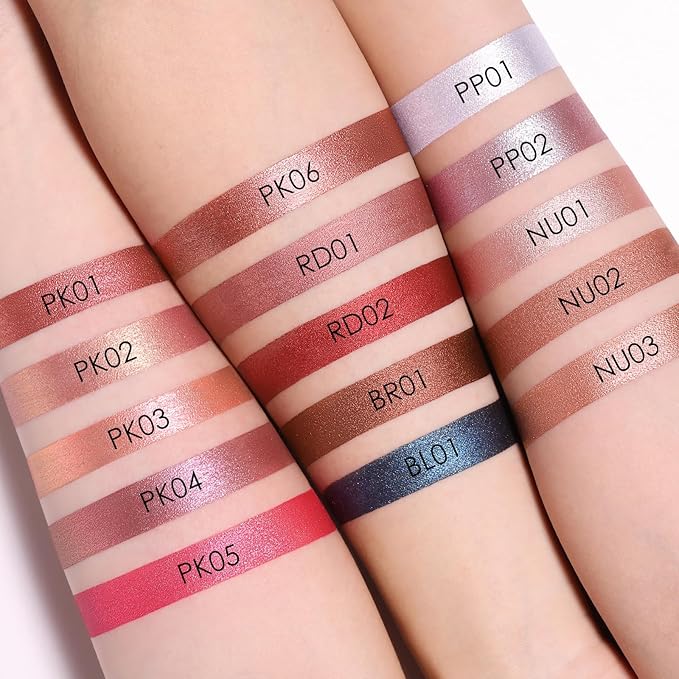 FOCALLURE Metallic Liquid Lipstick,Non Stick Cup Lip Gloss,High Impact Lip Color with Transfer-proof Wear,Long Lasting & Waterproof Lipstick Makeup for Women,RD02 Painkiller