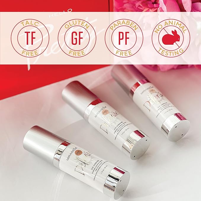 Mirabella Defense CC Creme Full Coverage Foundation with SPF 20, CC Cream Foundation with Sunscreen & Hyaluronic Acid, Oil Control with Salicylic Acid - Medium