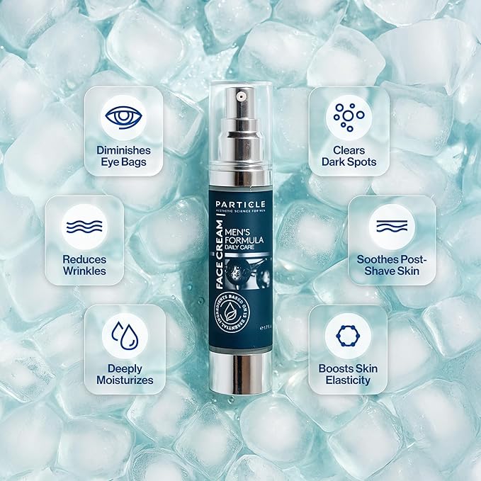 Particle 6 in 1 Face Cream for Men, Men’s Daily Hydrating Moisturizer with Vitamin C, Jojoba Oil, Vitamin E & Hyaluronic Acid, Skin Care Routine, Healthy Skin Support, 1.7 FL OZ, Pack of 3