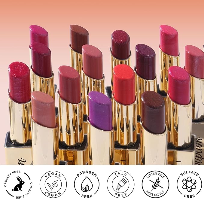 Purple Lipstick Moisturizing for Women Shimmer Tinted Lip Balm Hydrate Nourish Lip Gloss Vegan& Cruelty Free Lip Makeup, ZG122 Sweet