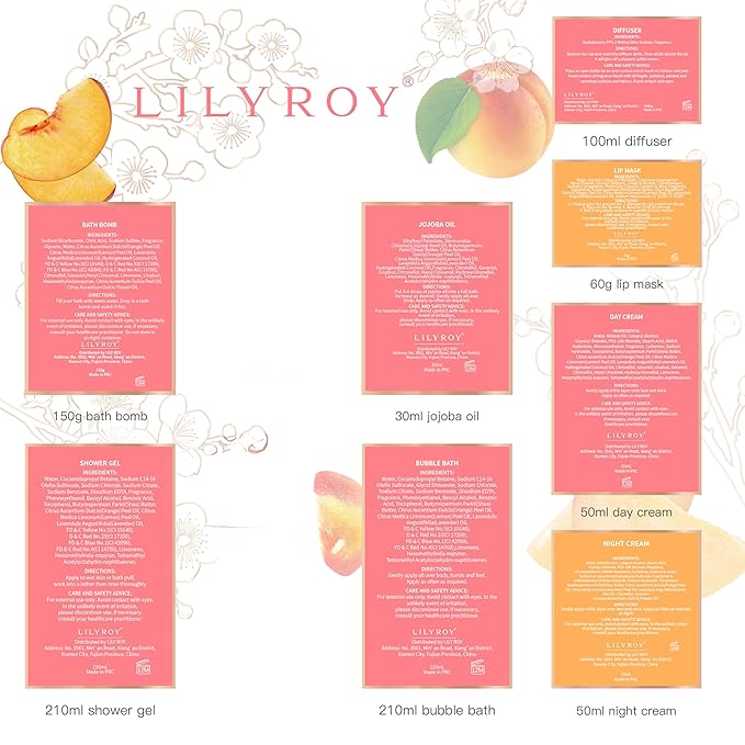 Mothers Day Gifts for Mom - 23-Piece Luxury Bath & Body Gift Basket for Women, Spa Kit for Her, Self Care Kit with Necklace, Diffuser & More | Perfect for Holiday, Christmas, Valentine's Day, Birthday