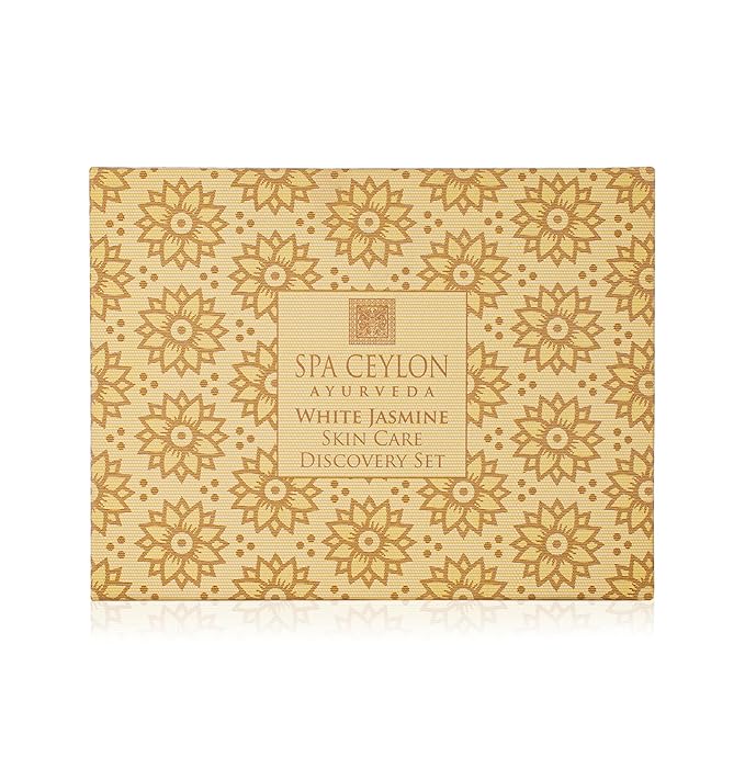 SPA CEYLON WHITE JASMINE SKIN CARE DISCOVERY SET | Travel Size Face Care Set | Organic | For Normal to Dry Skin