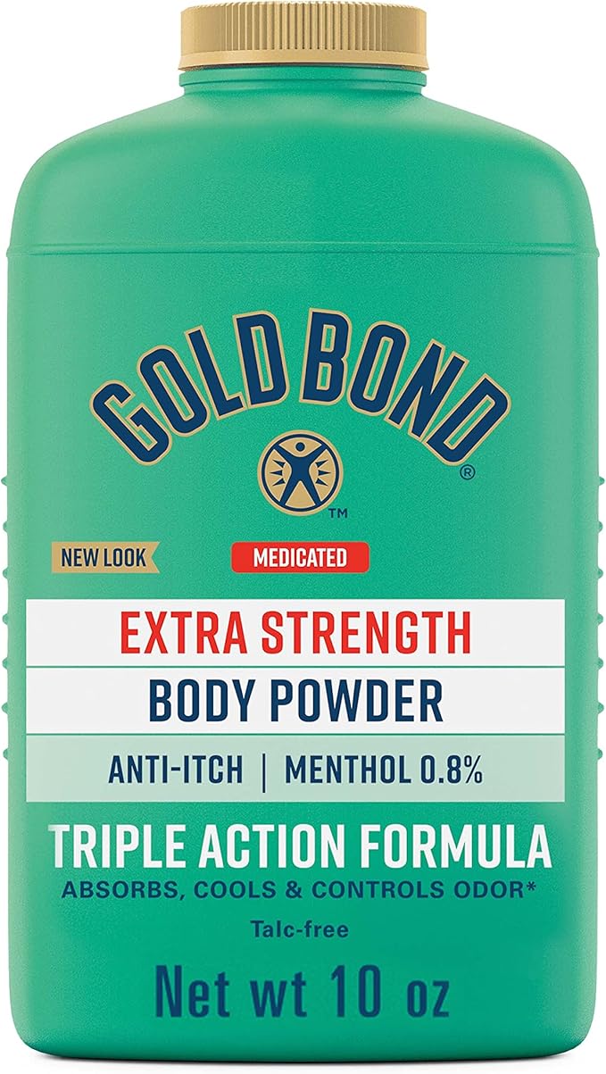 Gold Bond Men's Essentials Talc-Free Body Powder 10 oz Refresh 360 Scent & Medicated Talc-Free Extra Strength Body Powder 10 oz Cooling Itch Relief