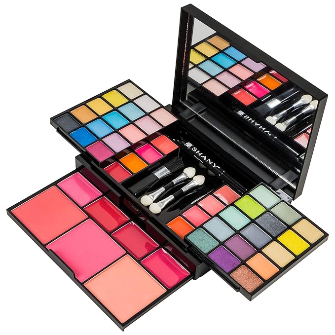 SHANY 'Fix Me Up' Makeup Kit - Compact Travel Makeup Portable Giftable Adult and Teen Makeup Set Eye Shadows, Lip Colors, Blushes, and Applicators
