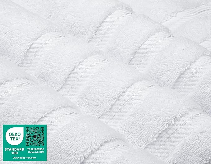 American Soft Linen Luxury 4 Piece Bath Towel Set, 600 GSM 100% Cotton Turkish Bath Towels for Bathroom, 27x54 in Extra Large Bathroom Shower Towels, White