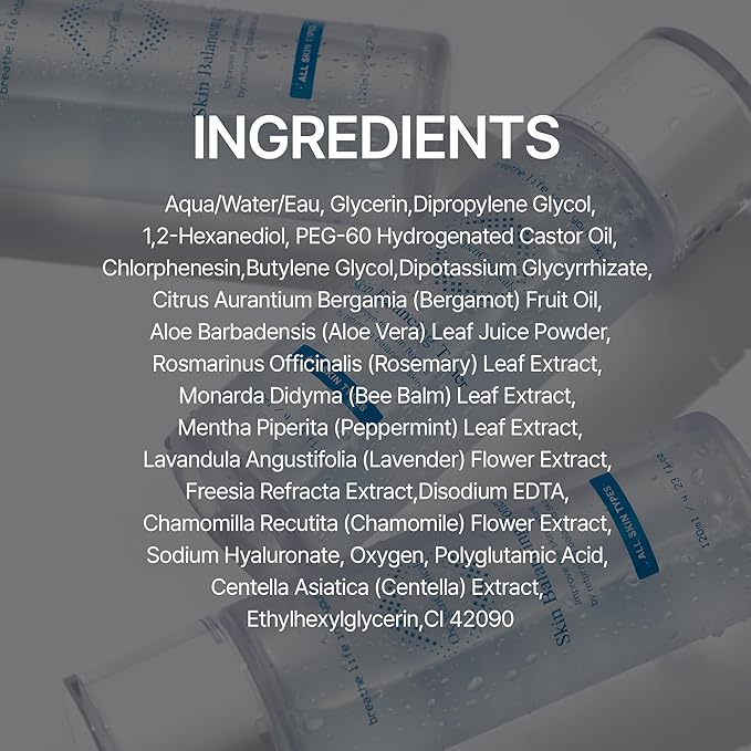 OxygenCeuticals Skin Balancing Toner – Hydrating & pH Balancing Facial Toner with Centella, Lavender & Freesia Extracts, Improves Skin Texture for Oily & Combination Skin. 4.23 fl.oz (120ml)