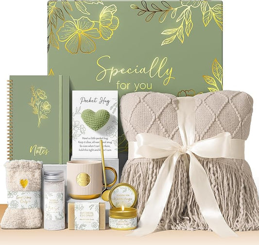 Self Care Gifts for Women Get Well Soon Gift Baskets, Unique Birthday Gifts for Women Spa Care Package, Sympathy Inspirational Thinking of You Gift Set for Mom Her Sister Best Friend Wife Girlfriend