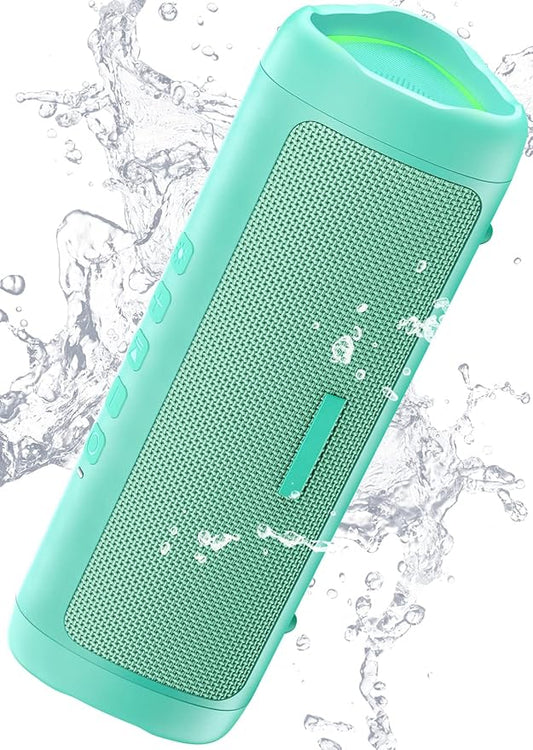 Bluetooth Speaker Stocking Stuffers for Men Women Teens Boys Girls: Portable Wireless, IPX5 Waterproof, White Elephant Gifts for Adults, Up to 20H Playtime, TWS Pair, for Home/Party/Outdoor (Teal)