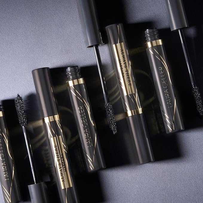 LAURA GELLER NEW YORK Always There Lengthening Mascara in Black - Defining, Curling, Buildable Formula Eye Makeup- Innovative Lengthening Brush - 1 count
