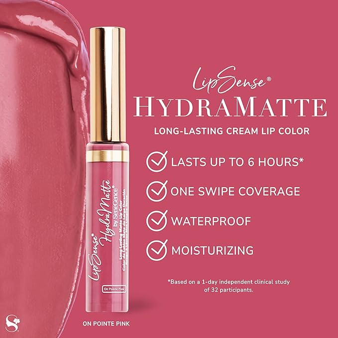 SeneGence LipSense HydraMatte Long-Lasting Liquid Lipstick – Up to 6-Hour Wear. Waterproof. Transfer-Proof Cream-to-Matte. Hydrating. Vegan. Alcohol-Free.