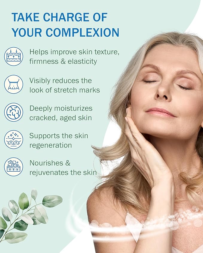 Crepe Skin Erase Cream & Firming Oil Set (2 Pk, 4 Fl Oz each) - with Natural Oils, Licorice Root & Chamomile Extract - Crepey Skin Tightening and Firming Body Cream & Oil, Made in USA