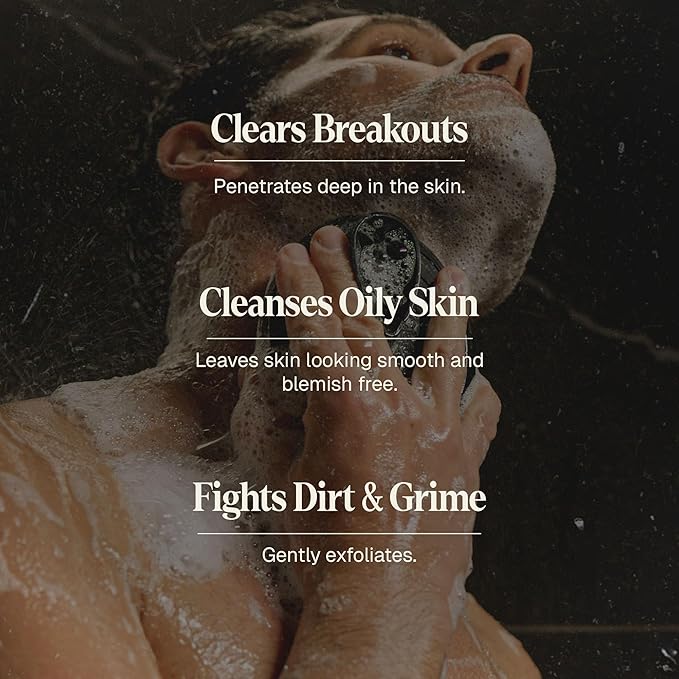 Black Wolf Men’s Charcoal Powder Face Wash, 5 Fl Oz - Facial Cleanser Removes Unwanted Impurities from Your Skin and Soothes Irritation