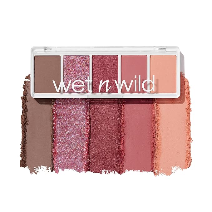 wet n wild Color Icon Eyeshadow Makeup 5 Pan Palette, Matte, Shimmer, Metallic, Long Wearing, Rich Buttery Pigment, Cruelty Free - Full Bloomin'