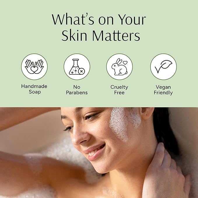 Marbela Cosmetics Creamy Rose Handmade Soap Bar - Made in USA, Vegan Friendly, Palm Oil Free, Natural Bar Soap - Gentle Face & Body Soap for Daily Skin Care, Moisturizing & Nourishing - 3.5 oz