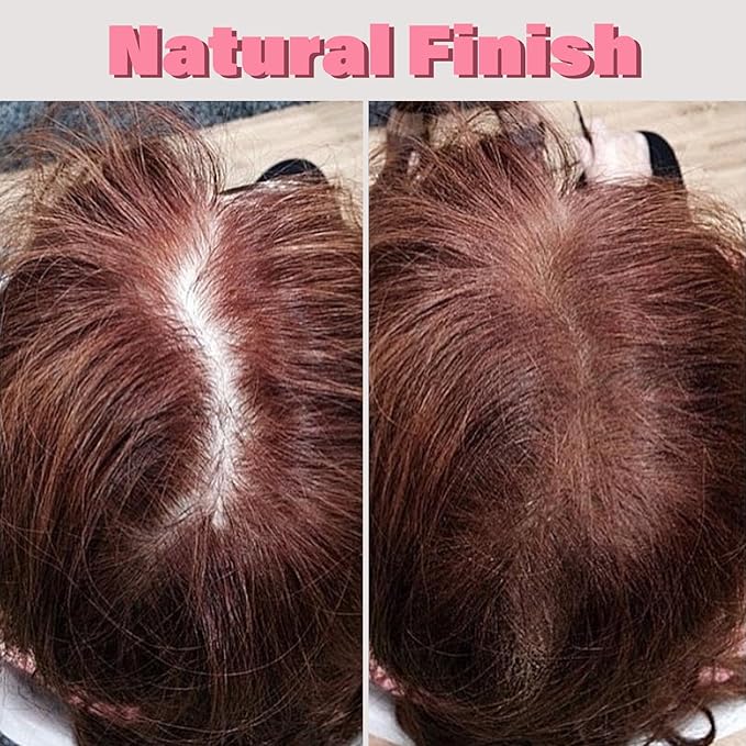 VOLLUCK Dual-Ended Hairline Powder Brush, 2-in-1 Travel Makeup Brush Set with Sponge & Root Angled Concealer/Contour Tip for Seamless Blending Root Touch Up, Soft, Easy to Color