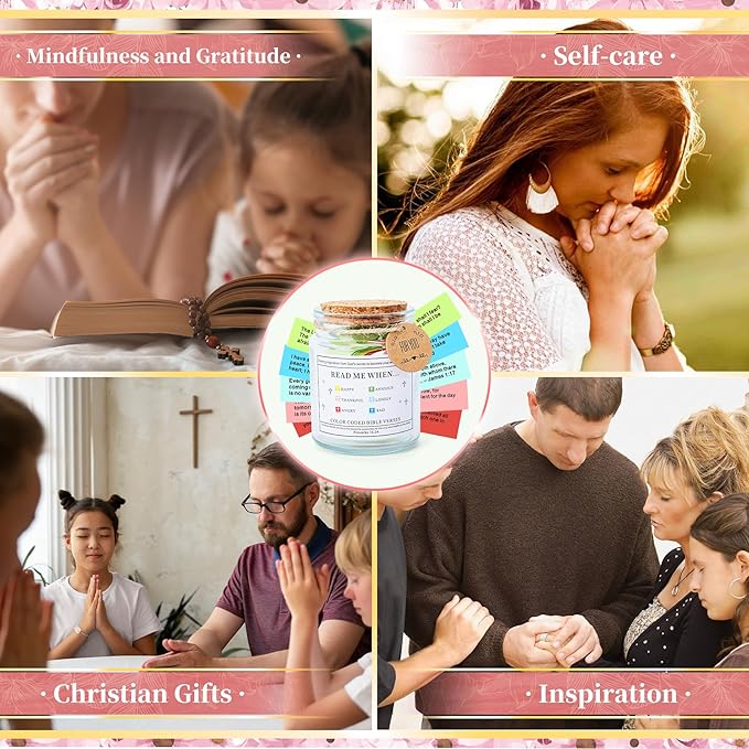 Fortuning's JDS 13PCS Christian Gifts for Women Faith, Pink Birthday Gifts for Women, Inspirational Gifts,Self Care Gifts Get Well Soon Gifts Basket, Care Package for Mom Wife Her Sister Best Friends