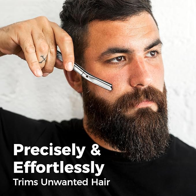 ZOMCHI Dermaplaning Tool, Dermaplaning Razor for Women & Men, Reusable Eyebrow Razor with 11 Refill Blades, Facial Razor Removes Peach Fuzz, Exfoliates Skin (Matte Silver)