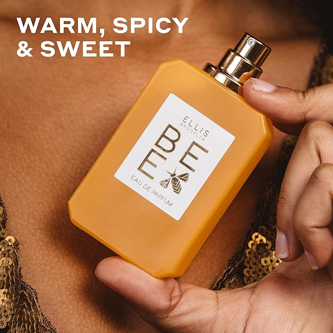 Ellis Brooklyn BEE Eau de Parfum, Travel Spray, Honey Vanilla Perfume for Women, Warm, Spicy Scent with Sandalwood, Cocoa, & Dark Rum – Gourmand Fragrance, Paraben & Phthalate Free, 10ml / 0.33 Fl Oz
