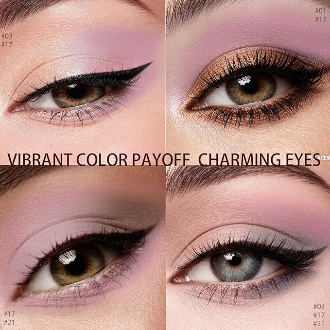 Matte Cream Eyeshadow Stick, Waterproof Eye Shadow Stick, Long-Lasting and Blendable High Pigmented Single Eyeliner Makeup for Women, 17 Mauve