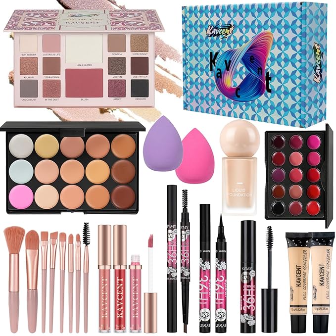Makeup Set for Teens Women Makeup Kit for Women Full Kit Eyeshadow Foundation Makeup Gift Set for Teen Girls Christmas Makeup Kits for Teens Teenagers 14-16