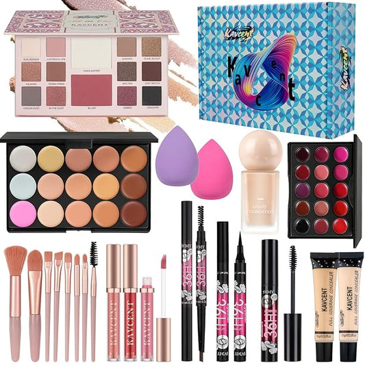 Makeup Set for Teens Women Makeup Kit for Women Full Kit Eyeshadow Foundation Makeup Gift Set for Teen Girls Christmas Makeup Kits for Teens Teenagers 14-16