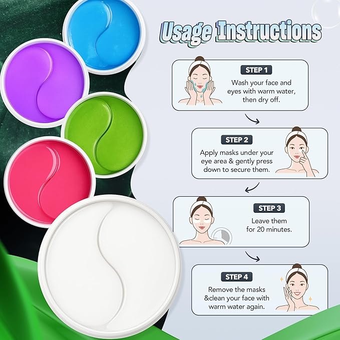 Snail Under Eye Patches - 60 PCS for Puffy Eyes, Dark Circles, Bags & Wrinkles with Hydrolyzed Collagen, Hyaluronic Acid & Argireline