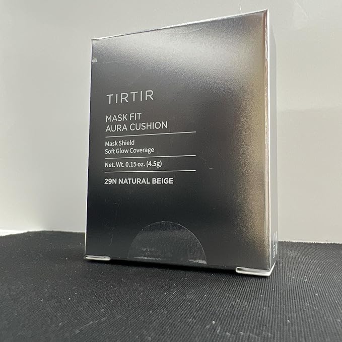 [*Mini Size*] TIRTIR Aura Glow Silver Cushion | Korean Cushion Foundation, (#29N Natural Beige, 0.15 Fl Oz)