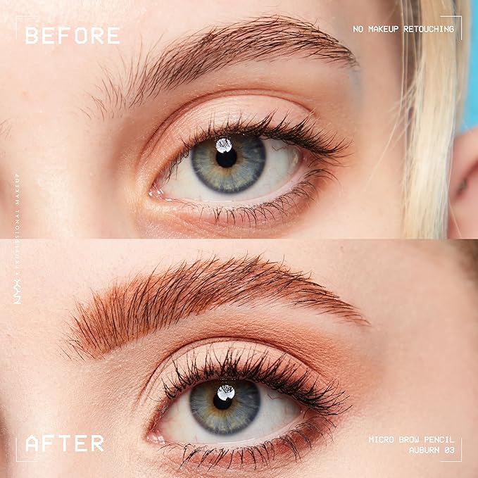 NYX PROFESSIONAL MAKEUP Micro Brow Pencil, Precise Eyebrow Pencil - Auburn